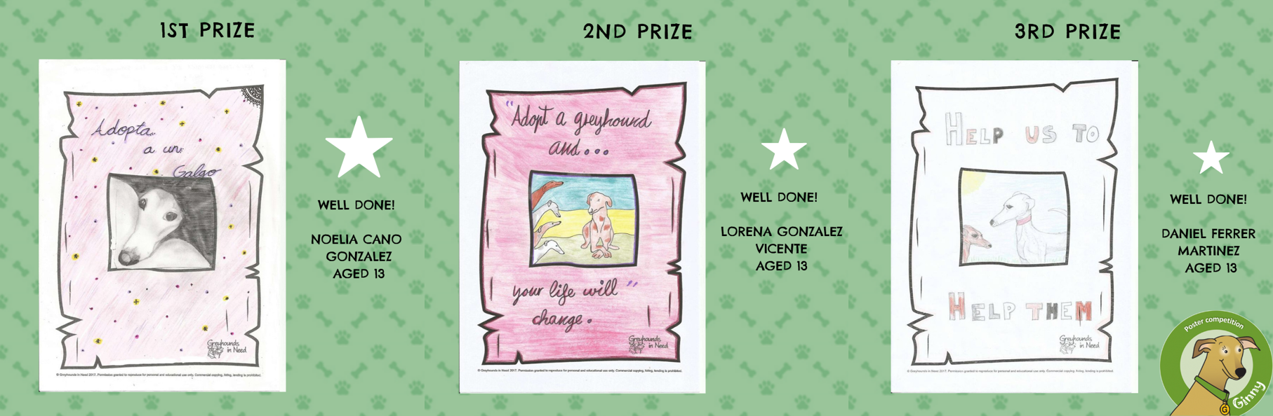 Galgo poster competition winners